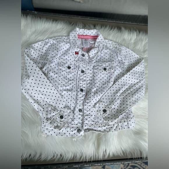 DISNEY Minnie Mouse Jean Jacket in Polka Dot - size 9/10 - Picture 8 of 9